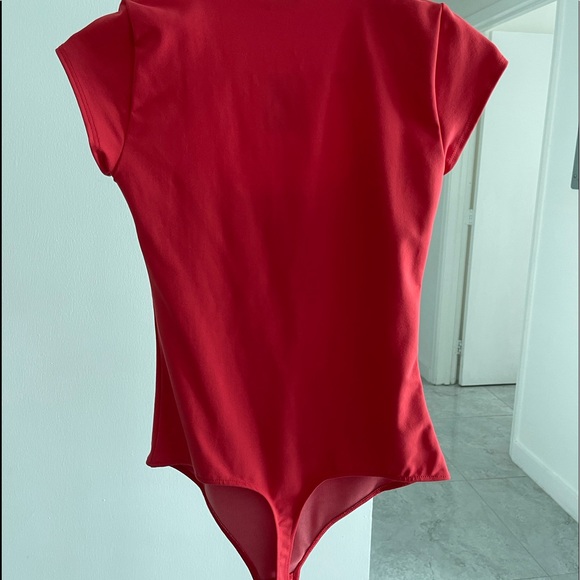 Free People Square Eyes Bodysuit in Red NWT - Picture 7 of 7